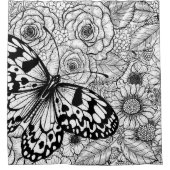 Rideaux De Douche Le jardin de cerf-volant en papier (Devant)