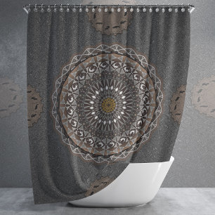 Rideaux De Douche Le kaki crocodylus porosus mandala