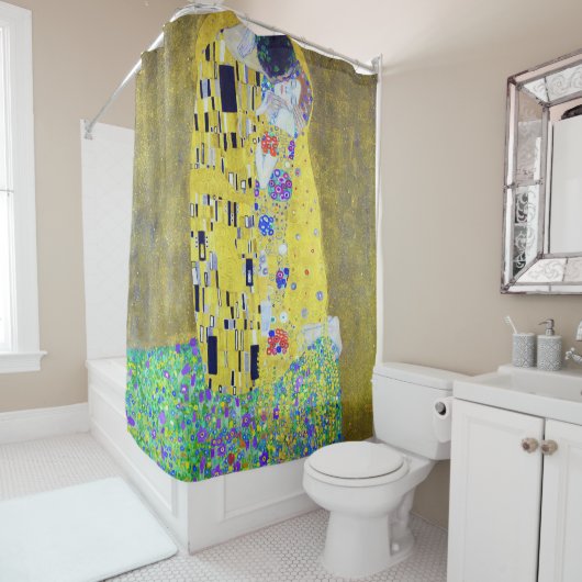 Rideaux De Douche Le Kiss, Gustav Klimt (En situation)