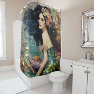 Rideaux De Douche Le magnifique collage de sirènes