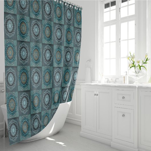 Rideaux De Douche Le mandala des yeux psychédéliques gynécologiques 