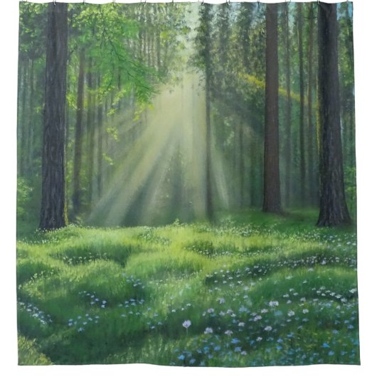 Rideaux De Douche "Le matin a rompu" (Devant)