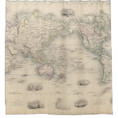 Rideaux De Douche Le monde sur la projection de Mercator (Devant)