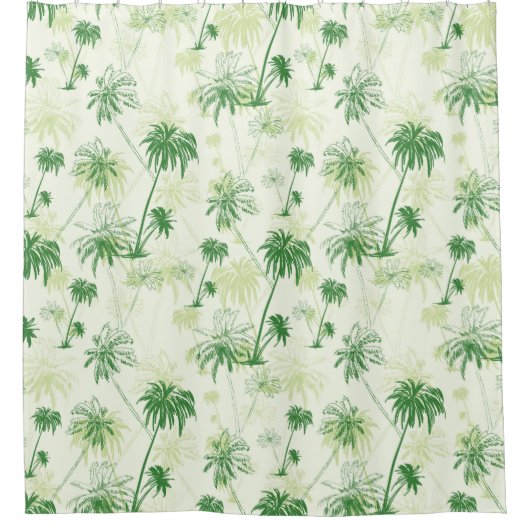 Rideaux De Douche Le Motif Green Palm Tree (Devant)
