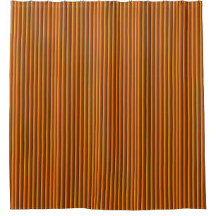 Rideaux De Douche Le motif rayé moderne a brûlé l'orange/brun
