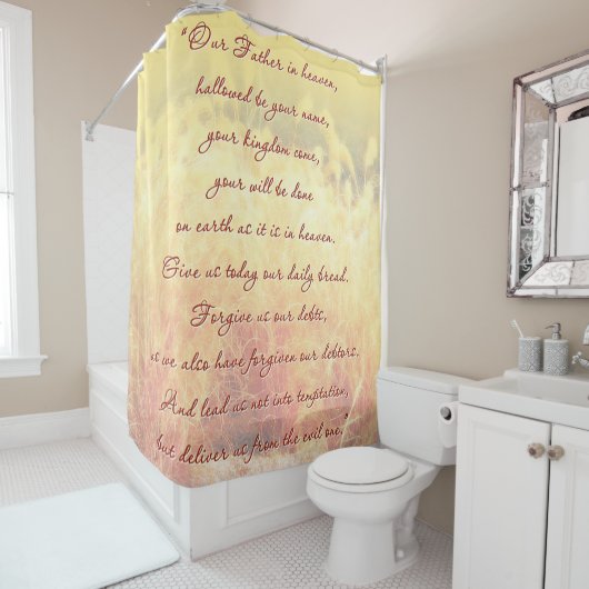 Rideaux De Douche Le Notre Père (En situation)