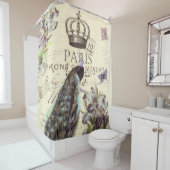Rideaux De Douche Le paon de Paris (En situation)