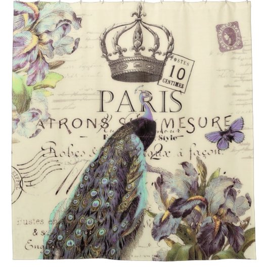 Rideaux De Douche Le paon de Paris (Devant)