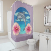 Rideaux De Douche Le paradis des dauphins (En situation)