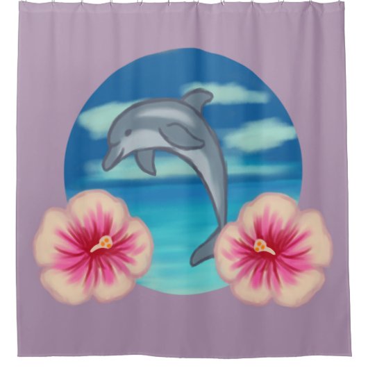Rideaux De Douche Le paradis des dauphins (Devant)