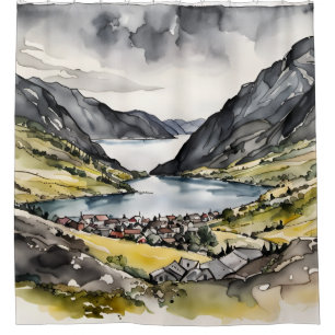 Rideaux De Douche Le paradis paisible par les fjords norvégiens