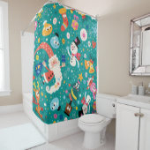 Rideaux De Douche Le Père Noël et ses joyeux amis (En situation)