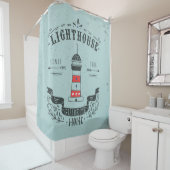 Rideaux De Douche Le phare me guident l'affiche à la maison (En situation)