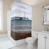 Rideaux De Douche Le pont Mackinac (En situation)