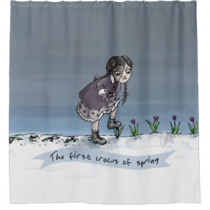 Rideaux De Douche Le Premier Crocus Du Printemps