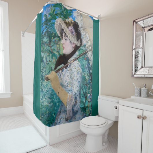 Rideaux De Douche Le Printemps Manet Impressionist Art Painting (En situation)