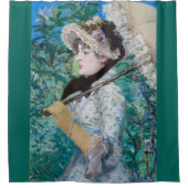 Rideaux De Douche Le Printemps Manet Impressionist Art Painting (Devant)