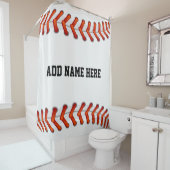 Rideaux De Douche Le regard surdimensionné de base-ball ajoutent (En situation)