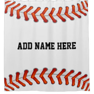 Rideaux De Douche Le regard surdimensionné de base-ball ajoutent
