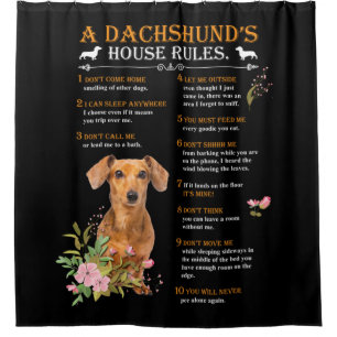 Rideaux De Douche Le règlement de la maison d'un Dachshund