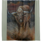 Rideaux De Douche Le Texas Longhorn Taureau (Devant)