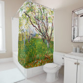 Rideaux De Douche Le verger à fleurs (1888) par Vincent Van Gogh (En situation)