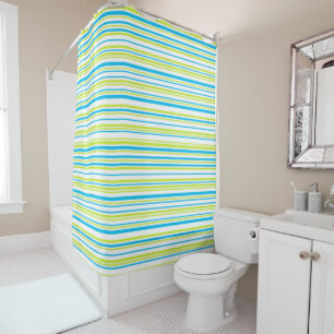 Rideaux De Douche Le vert de chaux de bleu de turquoise barre le