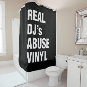 RIDEAUX DE DOUCHE LE VINYLE DE LA VIOLENCE DE VÉRITABLE DJ (En situation)