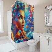 Rideaux De Douche "Le voeu de la sirène" (En situation)