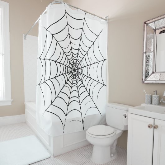 Rideaux De Douche Le Web d'un simple araignée (En situation)