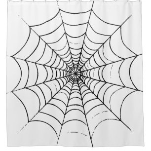 Rideaux De Douche Le Web d'un simple araignée
