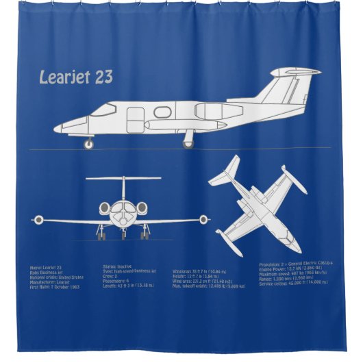 Rideaux De Douche Learjet 23 - Plan de dessin du plan directeur de l (Devant)