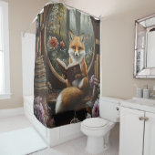 Rideaux De Douche Lecteur de livre Whimsical Lover Lecture Fox (En situation)