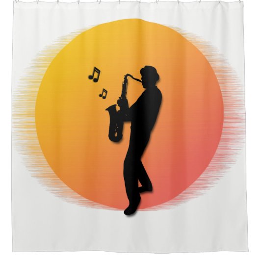 Rideaux De Douche Lecteur saxophone (Devant)
