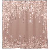 Rideaux De Douche Lecteurs de Parties scintillant brillant rose rose (Devant)