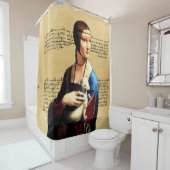 Rideaux De Douche Léonard de Vinci Lady avec Ermine (En situation)