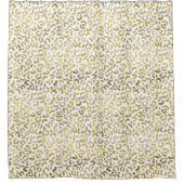 Rideaux De Douche Léopard blanc doré (Devant)