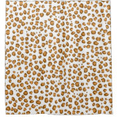 Rideaux De Douche Léopard de neige moderne Poster de animal Brown Ne (Devant)