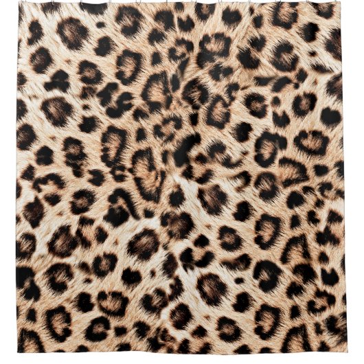 Rideaux De Douche Leopard Design Motif : Wild Elegance. (Devant)