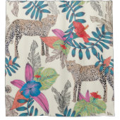 Rideaux De Douche Léopard dessiné à la main  (Devant)