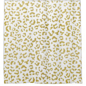 Rideaux De Douche Leopard d'or, Parties scintillant d'or, Empreinte  (Devant)