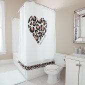 Rideaux De Douche Leopard Heart Cheetah Nom du Motif Heart (En situation)