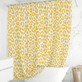 Rideaux De Douche Léopard Jaune et Blanc