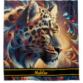 Rideaux De Douche Leopard Joy : Swirling Jungle Majesty (Devant)