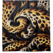 Rideaux De Douche Léopard Majesty : Sentez le pouvoir du Wild Design (Devant)