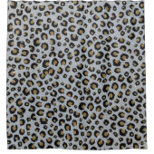 Rideaux De Douche Léopard noir de l'or (Devant)