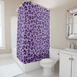 Rideaux De Douche Leopard Print, Léopard Spots, Purple Leopard