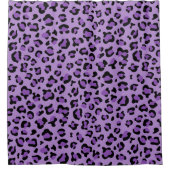 Rideaux De Douche Leopard Print, Léopard Spots, Purple Leopard (Devant)
