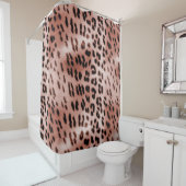 Rideaux De Douche Léopard rose rose (En situation)