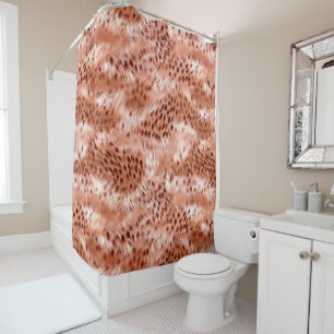 Rideaux De Douche Léopard rose rose